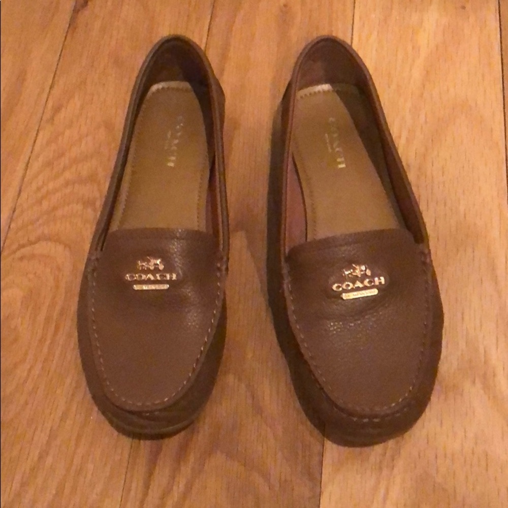 Coach leather loafers EUC